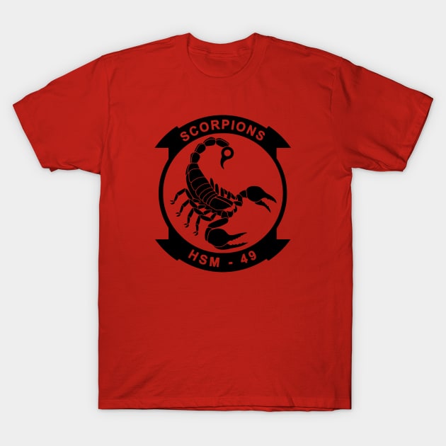 HSM-49 Scorpions Patch T-Shirt by Tailgunnerstudios